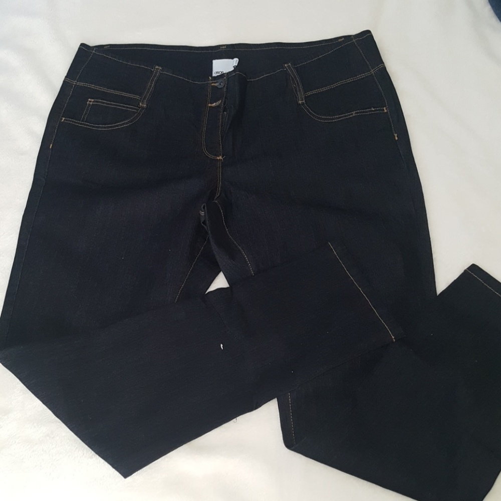 NWOT Asos Curve High Waisted Jeans sz 18 dark blue